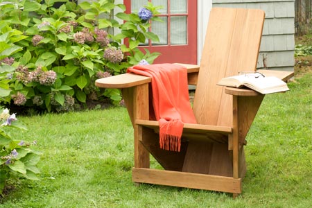 a finished Westport chair in the backyard lawn