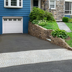a newly installed driveway apron