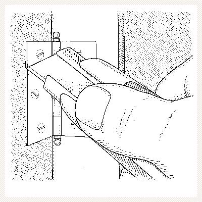 illustrated diagram for removing a painted-over hinge loosen hinge