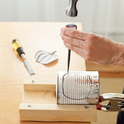 how to make tin can luminaries punch out designs from templates