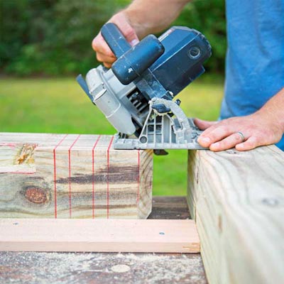 Bevel the Top of the Center Post To Build a Decorative Driveway Marker
