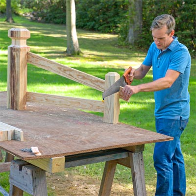 Build the frame: Attach the Remaining Rails to Build a Decorative Driveway Marker