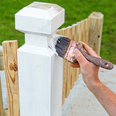 Paint the Piece to Build a Decorative Driveway Marker