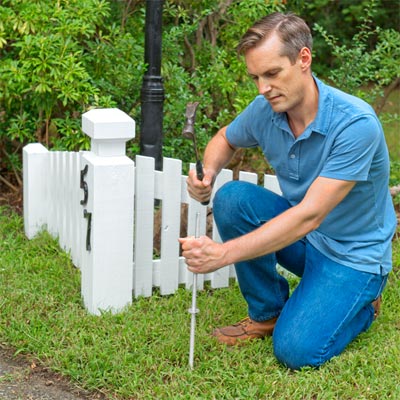 Install the Steel Rod to Finish to Build a Decorative Driveway Marker