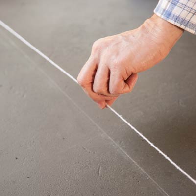 snapping a chalk line