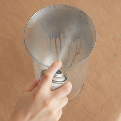 make glass look like mercury glass spray paint glass piece