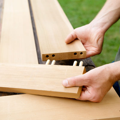 making clamping jigs for seat boards for a picnic bench