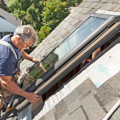 install watertight skylight place skylight in roof hole