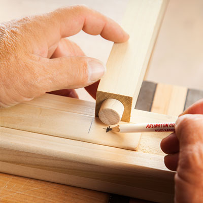 marking the baluster's center