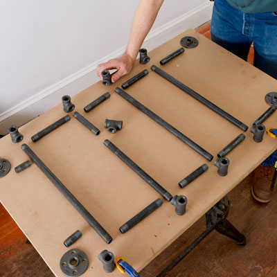 all the pieces, including the flanges and fittings