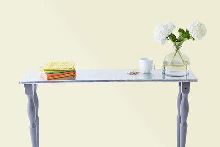Fabricate a zinc table top