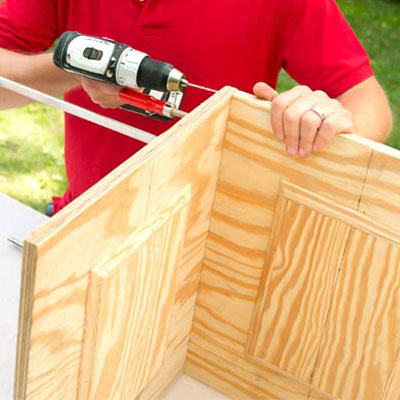 Join the form edges to make a concrete planter as a this old house weekend remodel project