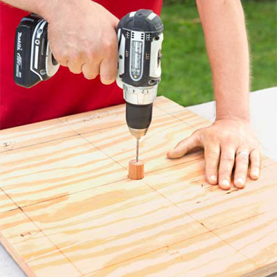 Install the drain dowel to make a concrete planter as a this old house weekend remodel project