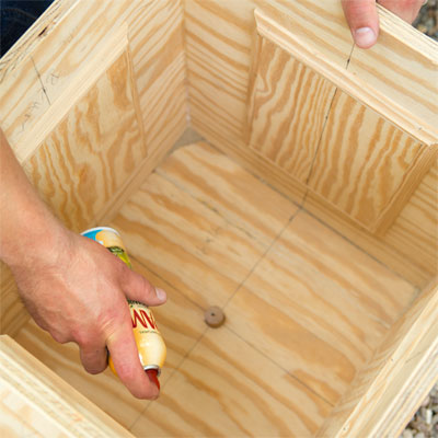 Lube the form to make a concrete planter as a this old house weekend remodel project