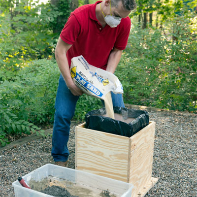 Install the interior form to make a concrete planter as a this old house weekend remodel project