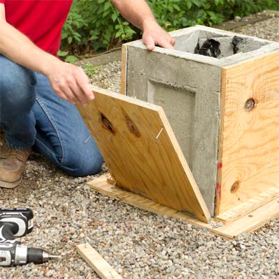 Pull the form apart to make a concrete planter as a this old house weekend remodel project