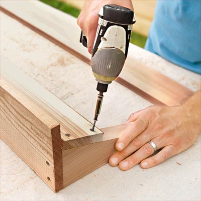 Attach the Cross Supports to build a compost bench