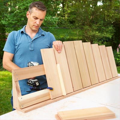 Install the Slats to build a compost bench