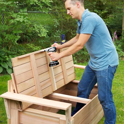 Install the Seat Lip to build a compost bench
