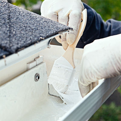 Seal the Joints when installing fiberglass gutters