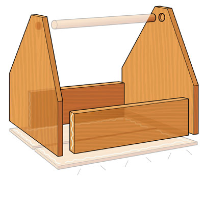 Cut the Sides when building a Garden-Tool Tote