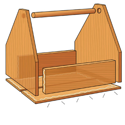 Finish the Box when building a Garden-Tool Tote