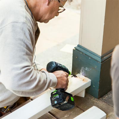 Install the Bottom Rail for how to Build a Gingerbread Balustrade
