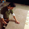 remove scraps and press the sheet into place, until the whole sheet is adhered