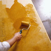 using the paint roller spread contact cement over the substrate