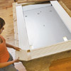 Dry-fit the frame around mirror