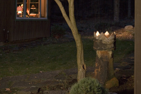 Transform an Old Chimney Pot Into a Garden Light