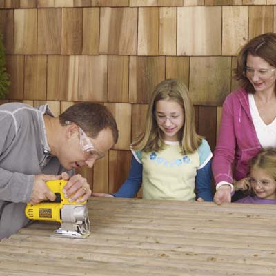 family building a fort