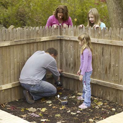family building a fort