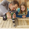 family building a fort,  
