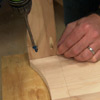 Fasten toekick to side with pocket screws