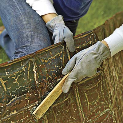 brush off loose paint