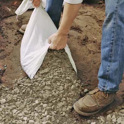 filling pathway with graded base