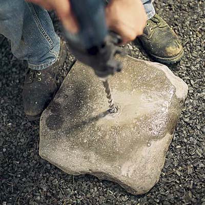 drill the fountain stones