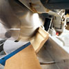 Cutting the outside miter.
