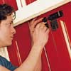attach the locking hardware for the exterior shutter parts