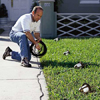 laying out the components of landscape lighting