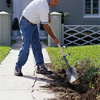 turning over the sod before installing landscape lighting