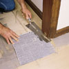 trimming the door jamb and casing