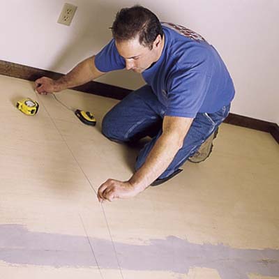 laying out the room in quadrants when installing tiles