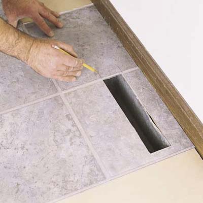 trimming tiles around heat registers