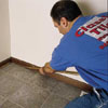 installing shoe molding when installing tiles