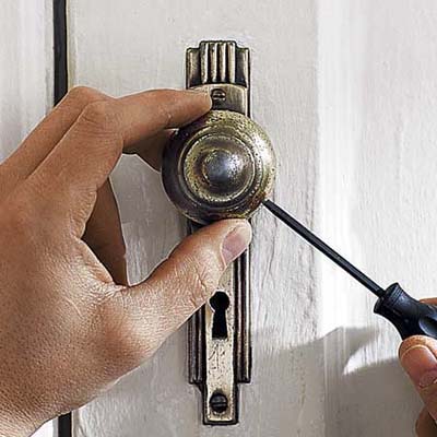 reinstall door hardware