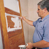 Priming before painting a room 