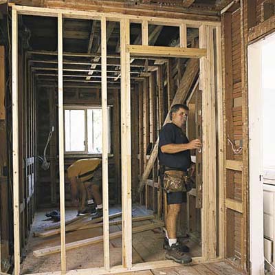 Checking the partition for plumb