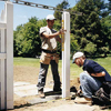 setting the gate posts with level